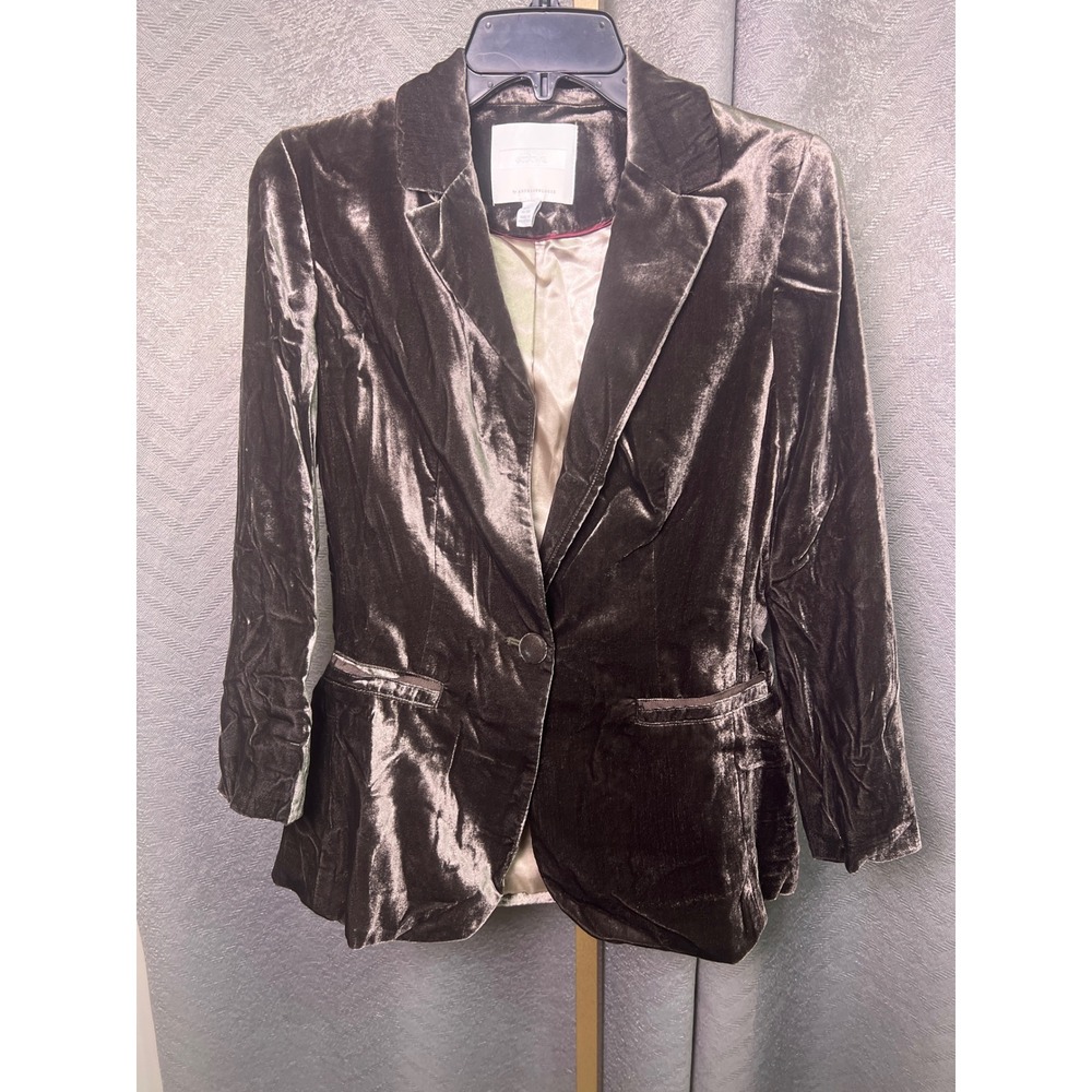 Anthropologie ett:twa Gallery Velvet Blazer Jacket